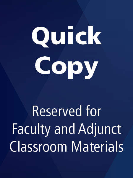 Click button for Quick Copy orders reserved for classroom materials